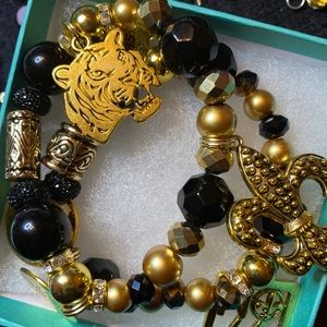 Custom NOLA stretchy bracelets